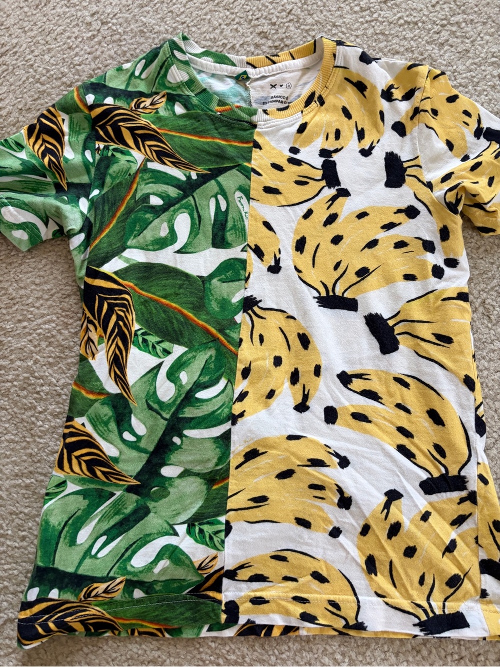 FARM Rio Split-Print Banana Tee